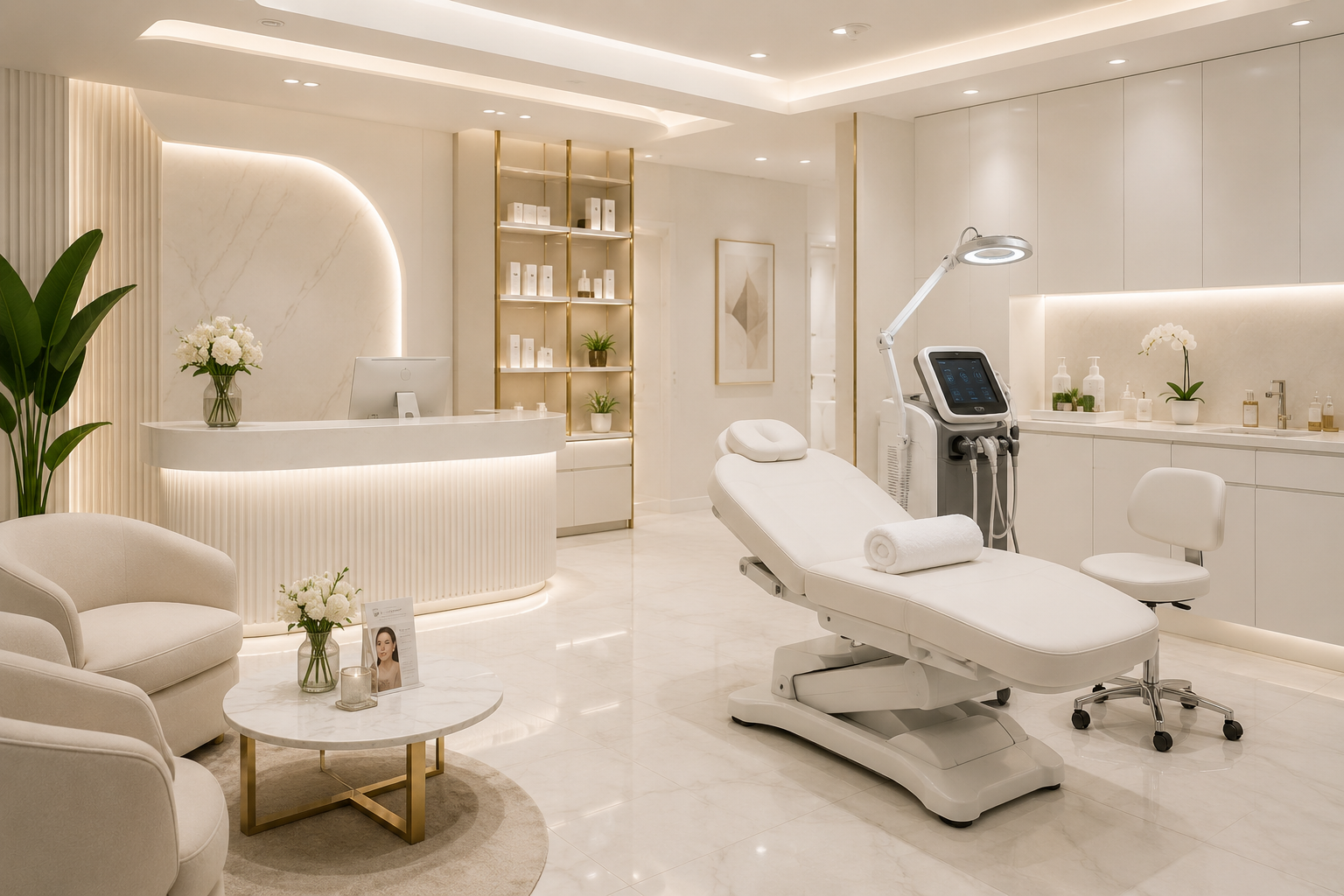 Luxury medical aesthetics clinic interior