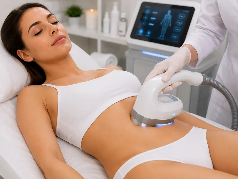 Non-surgical skin tightening device treatment.