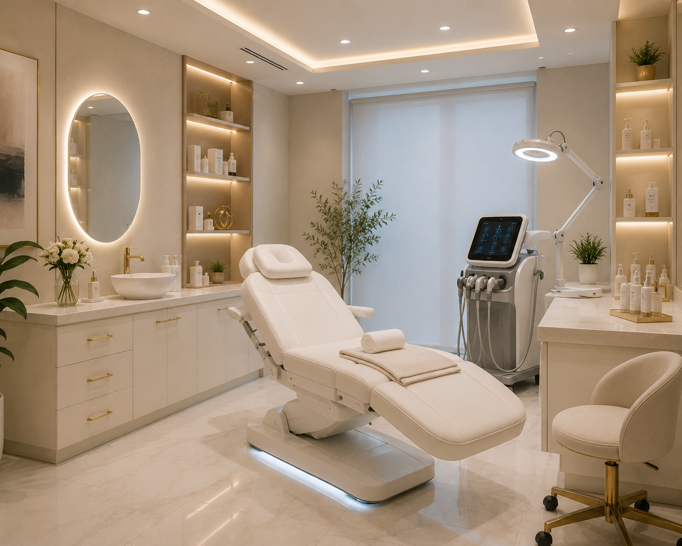 Modern aesthetic treatment room